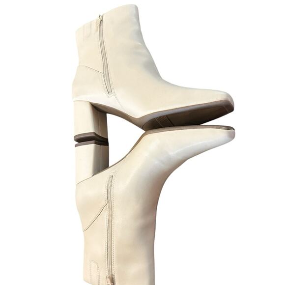 Naturalizer Wrenley Vanilla Smooth Square Toe  Ankle Booties NEW 9.5 - Picture 7 of 10